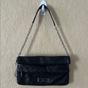 DKNY black leather purse